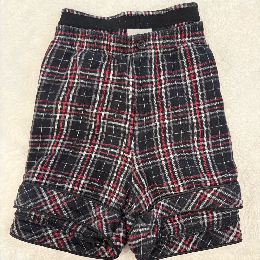 Plaid Shorts with Red and Black Pattern